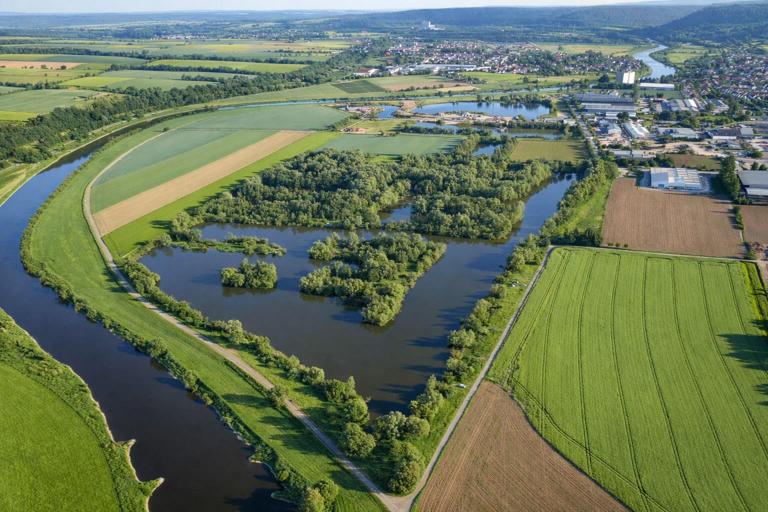 Luftaufnahme vom Osterfeldsee